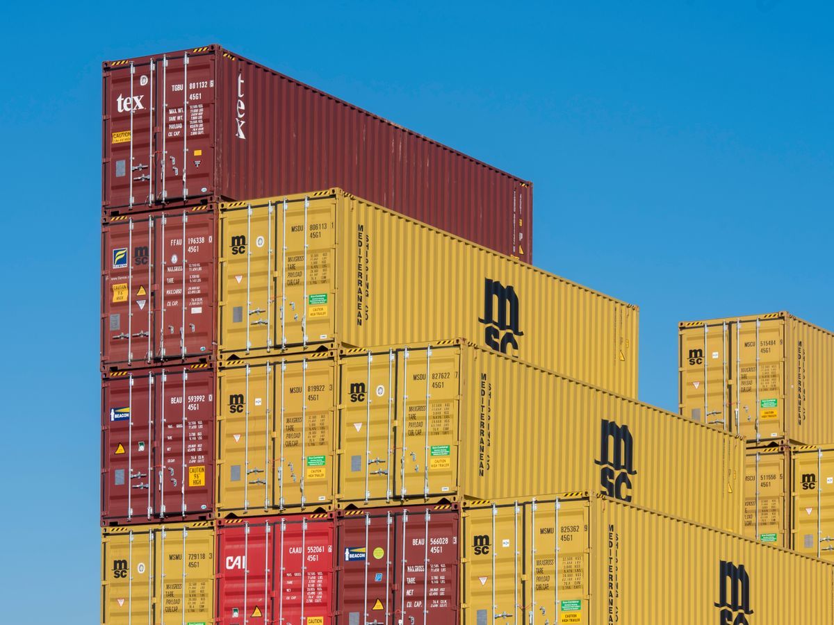 Global trade — shipping containers